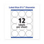 Permanent Laser Print-to-the-edge Id Labels W/surefeed, 2 1/2"dia, White, 300/pk