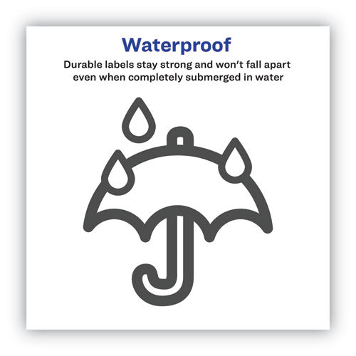 Waterproof Shipping Labels With Trueblock Technology, Laser Printers, 5.5 X 8.5, White, 2/sheet, 50 Sheets/pack