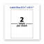 Waterproof Shipping Labels With Trueblock Technology, Laser Printers, 5.5 X 8.5, White, 2/sheet, 50 Sheets/pack