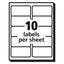 Matte Clear Easy Peel Mailing Labels W/ Sure Feed Technology, Laser Printers, 2 X 4, Clear, 10/sheet, 50 Sheets/box