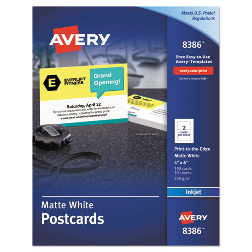 Printable Postcards, Laser, 80 Lb, 4.25 X 5.5, Uncoated White, 200 Cards, 4 Cards/sheet, 50 Sheets/box