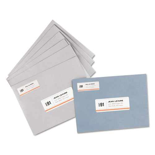 White Address Labels W/ Sure Feed Technology For Laser Printers, Laser Printers, 0.5 X 1.75, White, 80/sheet, 250 Sheets/box