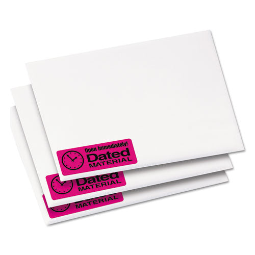 High-visibility Permanent Laser Id Labels, 1 X 2.63, Neon Magenta, 750/pack