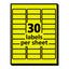 High-visibility Permanent Laser Id Labels, 1 X 2.63, Neon Yellow, 750/pack