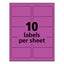 High-visibility Permanent Laser Id Labels, 2 X 4, Neon Magenta, 1000/box