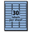 High-visibility Permanent Laser Id Labels, 1 X 2.63, Pastel Blue, 750/pack