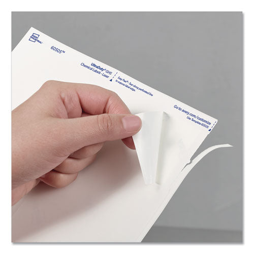 Ultraduty Ghs Chemical Waterproof And Uv Resistant Labels, 2 X 4, White, 10/sheet, 50 Sheets/box