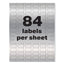 Permatrack Metallic Asset Tag Labels, Laser Printers, 0.5 X 1, Silver, 84/sheet, 8 Sheets/pack