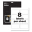 Permatrack Tamper-evident Asset Tag Labels, Laser Printers, 2 X 3.75, White, 8/sheet, 8 Sheets/pack