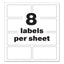 Permatrack Destructible Asset Tag Labels, Laser Printers, 2 X 3.75, White, 8/sheet, 8 Sheets/pack