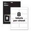 Permatrack Destructible Asset Tag Labels, Laser Printers, 2 X 3.75, White, 8/sheet, 8 Sheets/pack