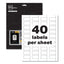 Permatrack Durable White Asset Tag Labels, Laser Printers, 0.75 X 1.5, White, 40/sheet, 8 Sheets/pack