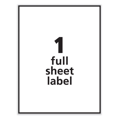 Removable Multi-use Labels, Inkjet/laser Printers, 8.5 X 11, White, 25/pack