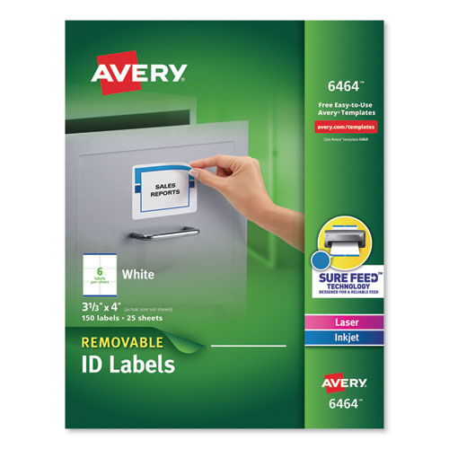 Removable Multi-use Labels, Inkjet/laser Printers, 8.5 X 11, White, 25/pack