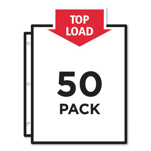 Top-load Sheet Protector, Economy Gauge, Letter, Clear, 50/box