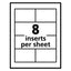 Pin-style Badge Holder With Laser/inkjet Insert, Top Load, 3.5 X 2.25, White, 100/box