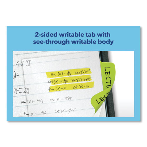 Ultra Tabs Repositionable Tabs, Standard: 2" X 1.5", 1/5-cut, Assorted Neon Colors, 24/pack