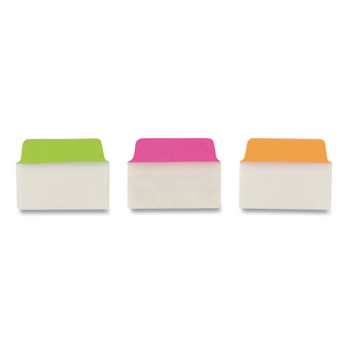 Ultra Tabs Repositionable Tabs, Standard: 2" X 1.5", 1/5-cut, Assorted Neon Colors, 24/pack