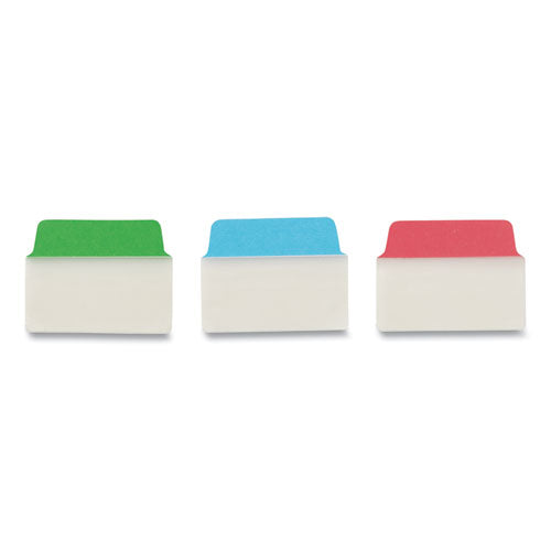 Ultra Tabs Repositionable Tabs, Standard: 2" X 1.5", 1/5-cut, Assorted Colors (blue, Green And Red), 24/pack