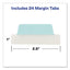Ultra Tabs Repositionable Tabs, Margin Tabs: 2.5" X 1", 1/5-cut, Assorted Pastel Colors, 24/pack