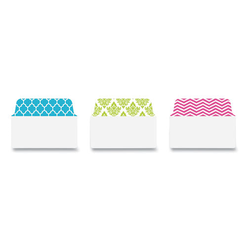 Ultra Tabs Repositionable Tabs, Fashion Patterns: 2" X 1.5", 1/5-cut, Assorted Colors, 24/pack