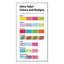 Ultra Tabs Repositionable Tabs, Margin Tabs: 2.5" X 1", 1/5-cut, Assorted Neon Colors, 48/pack