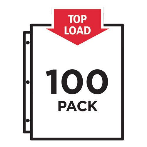 Top-load Recycled Polypropylene Sheet Protector, Semi-clear, 100/box