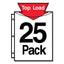Secure Top Sheet Protectors, Super Heavy Gauge, Letter, Diamond Clear, 25/pack