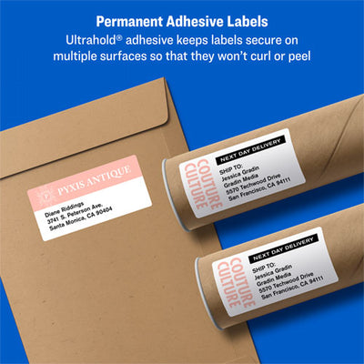 Shipping Labels W/ Trueblock Technology, Inkjet Printers, 3.5 X 5, White, 4/sheet, 25 Sheets/pack