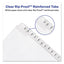 Preprinted Legal Exhibit Side Tab Index Dividers, Allstate Style, 26-tab, Exhibit A To Exhibit Z, 11 X 8.5, White, 1 Set