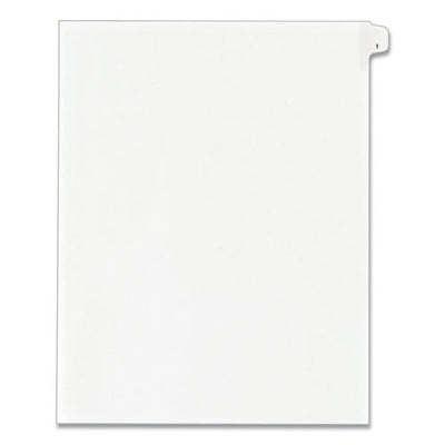 Preprinted Legal Exhibit Side Tab Index Dividers, Allstate Style, 10-tab, 1, 11 X 8.5, White, 25/pack