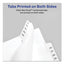 Preprinted Legal Exhibit Side Tab Index Dividers, Allstate Style, 10-tab, 2, 11 X 8.5, White, 25/pack