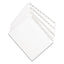 Preprinted Legal Exhibit Side Tab Index Dividers, Allstate Style, 10-tab, 5, 11 X 8.5, White, 25/pack