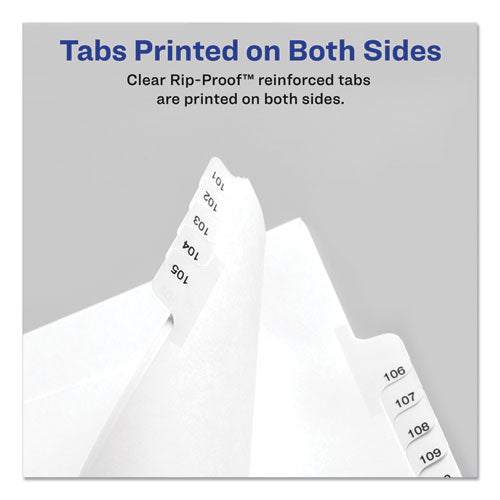 Preprinted Legal Exhibit Side Tab Index Dividers, Allstate Style, 10-tab, I To X, 11 X 8.5, White, 1 Set
