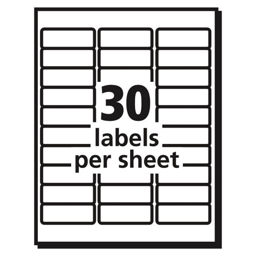 Vibrant Inkjet Color-print Labels W/ Sure Feed, 1 X 2.63, Matte White, 600/pk