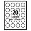 Vibrant Inkjet Color-print Labels W/ Sure Feed, 1.5" Dia, White, 400/pk