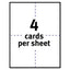 Photo-quality Printable Postcards, Inkjet, 74 Lb, 4.25 X 5.5, Glossy White, 100 Cards, 4 Cards/sheet, 25 Sheets/pack