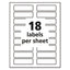Removable File Folder Labels With Sure Feed Technology, 0.94 X 3.44, White, 18/sheet, 25 Sheets/pack