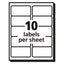 Matte Clear Easy Peel Mailing Labels W/ Sure Feed Technology, Inkjet Printers, 2 X 4, Clear, 10/sheet, 25 Sheets/pack