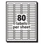Matte Clear Shipping Labels, Inkjet Printers, 8.5 X 11, Clear, 25/pack