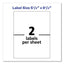 Shipping Labels W/ Trueblock Technology, Inkjet/laser Printers, 5.5 X 8.5, White, 2/sheet, 500 Sheets/box