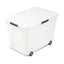 Rolling 15-gal. Storage Box, Letter/legal Files, 23.75" X 15.75" X 15.75", Clear