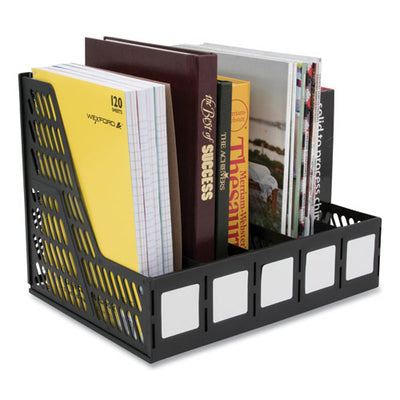 Literature File, Five Slots, 13.25 X 10 X 10.25, Black