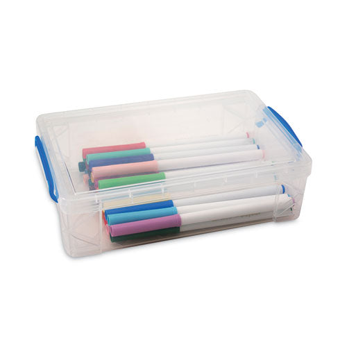 Super Stacker Large Pencil Box, Plastic, 9 X 5.5 X 2.62, Clear