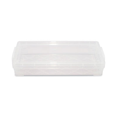 Super Stacker Pencil Box, Plastic, 8.25 X 3.75 X 1.5, Clear