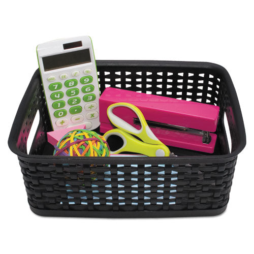 Weave Bins, 9.88 X 7.38 X 4, Black, 3/pack