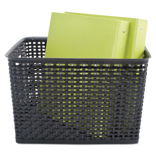 Weave Bins, 13.88 X 10.5 X 8.75, Black, 2/pack