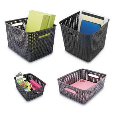 Weave Bins, 13.63 X 10.75 X 9, Black, 3/pack