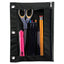 Binder Pencil Pouch, 10 X 7.38, Black/clear, 3/pack