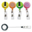 Deluxe Retractable Id Reel With Badge Holder, 24" Extension, Black, 12/box